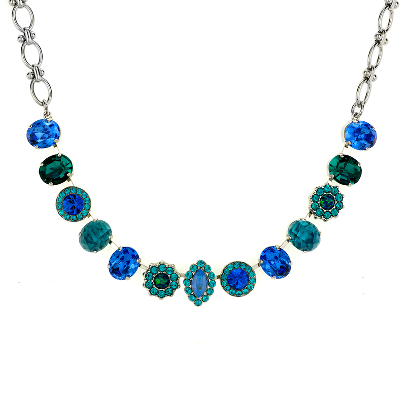 Oval Cluster Necklace in "Serenity"