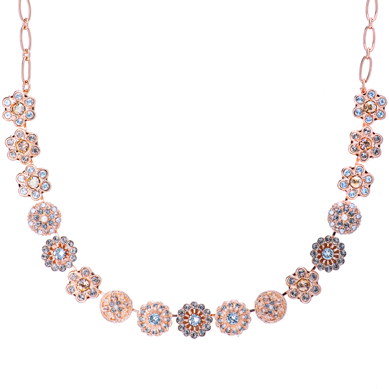 Extra Luxurious Rosette Necklace in "Earl Grey"