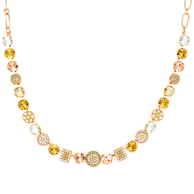 Cluster and Pavé Necklace in "Peace"