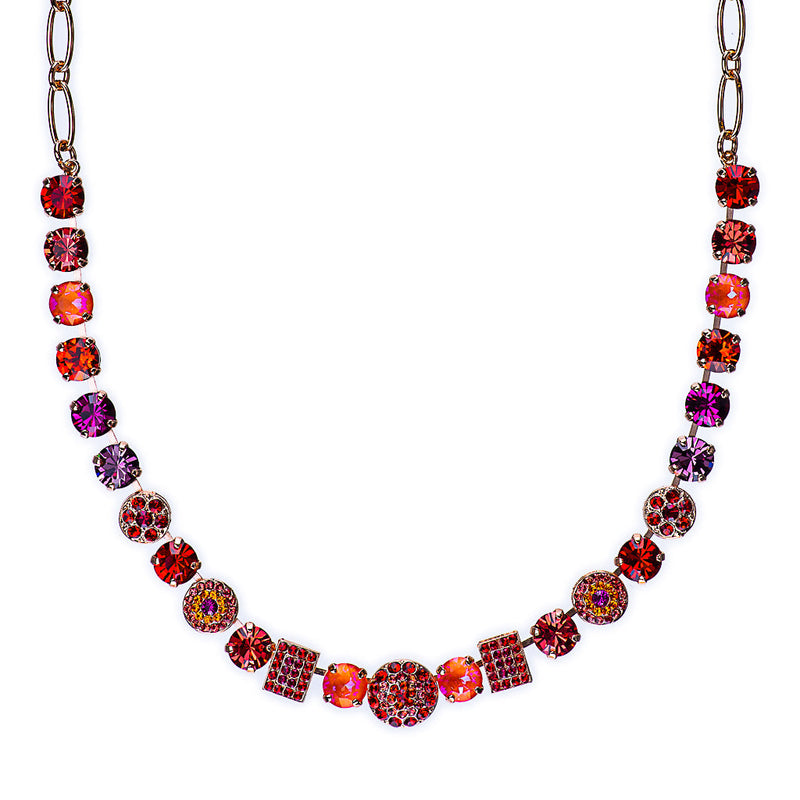 Must-Have Cluster and Pavé Necklace in "Hibiscus"