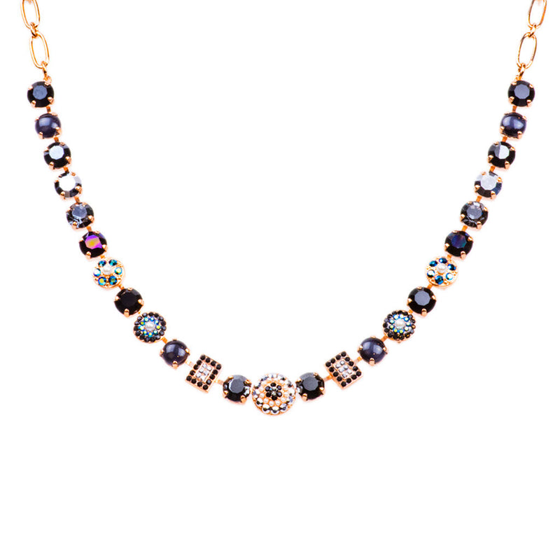 Cluster and Pavé Necklace in "Rocky Road"