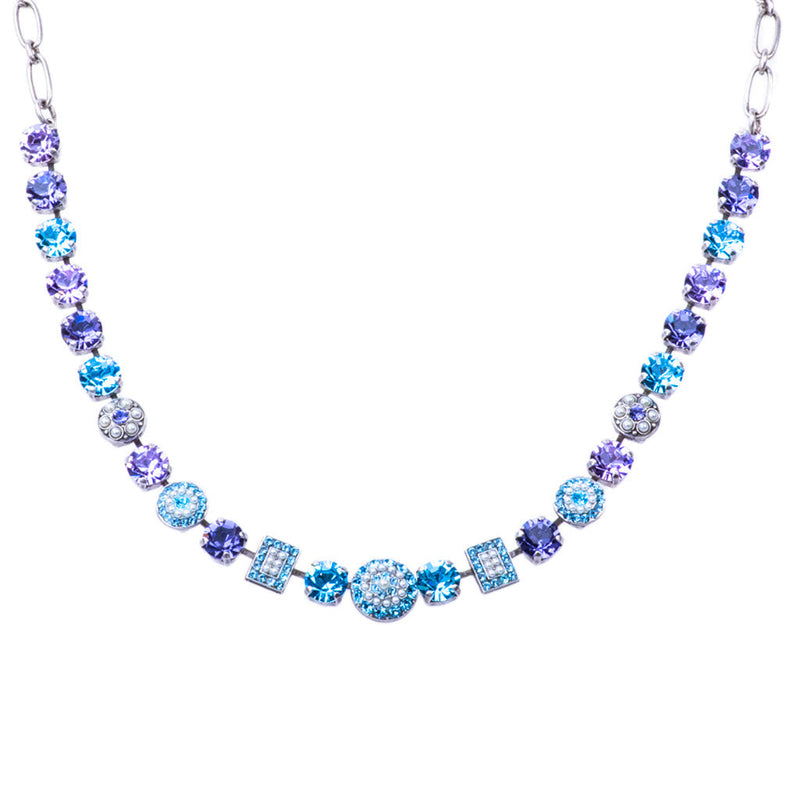 Must-Have Cluster and Pavé Necklace in "Blue Moon"