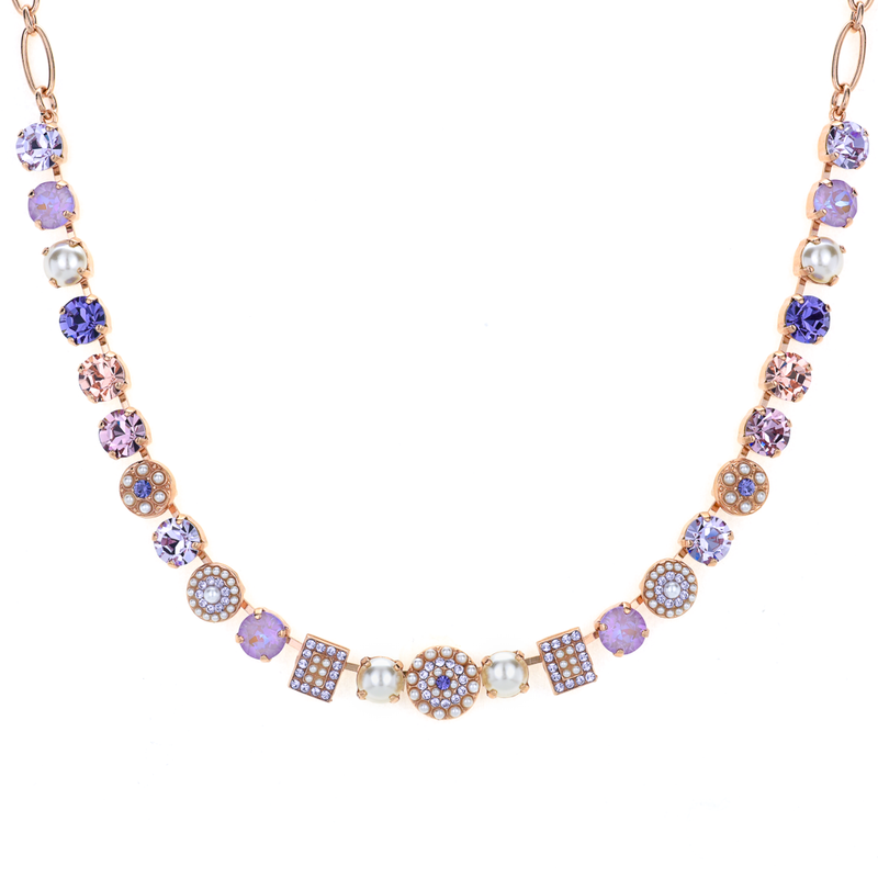 Cluster and Pavé Necklace in "Romance"