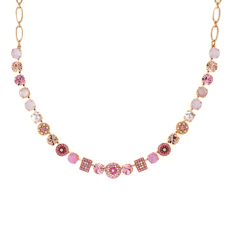 Cluster and Pavé Necklace in "Love"