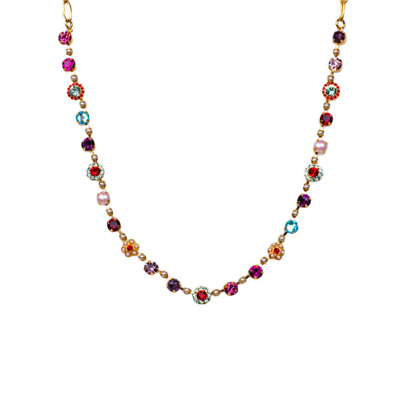 Must-Have Alternating Rosette Necklace in "Enchanted"