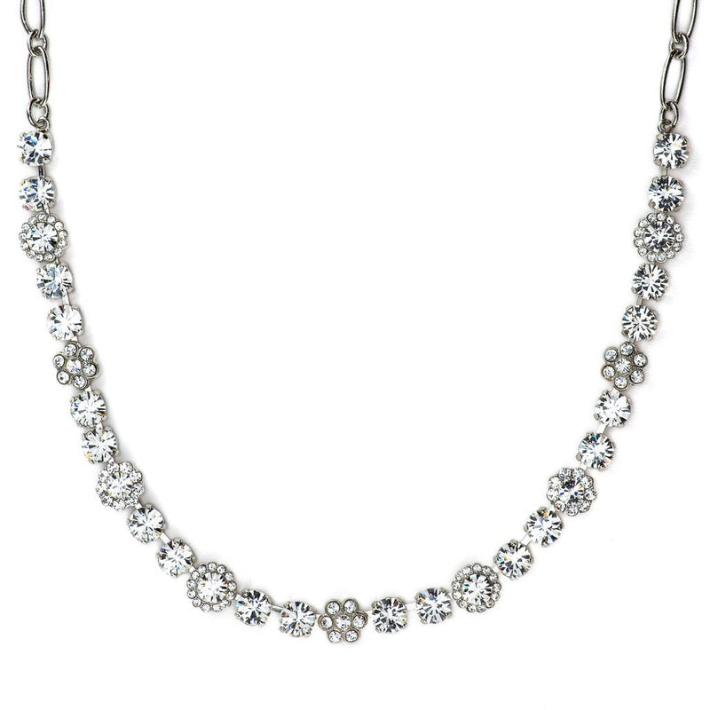 Must-Have Blossom Necklace in Clear - Rhodium