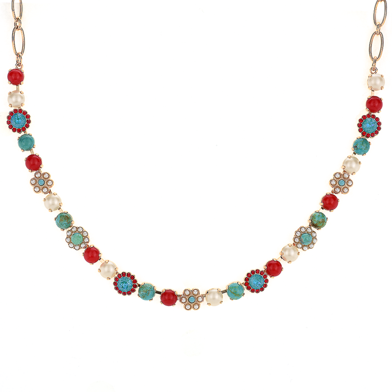 Must-Have Blossom Necklace in "Happiness-Turquoise"
