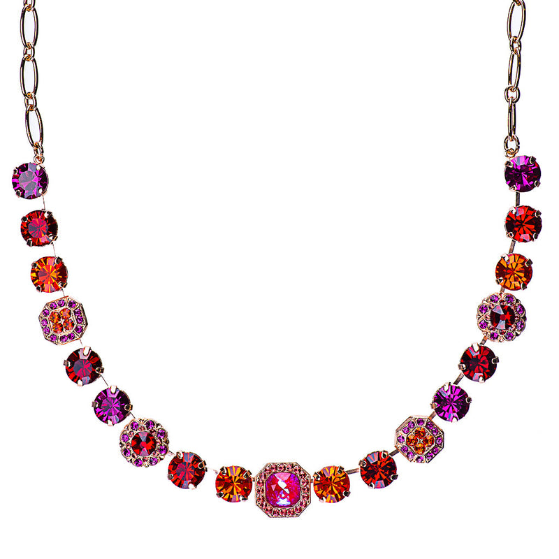 Lovable Square Cluster Necklace in "Hibiscus"