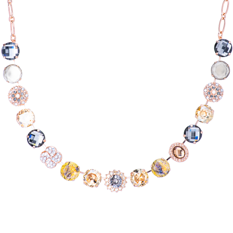 Extra Luxurious Cluster Necklace in "Earl Grey"