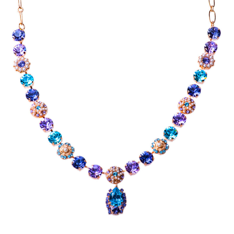 Swirl and Dangle Necklace in "Blue Moon"