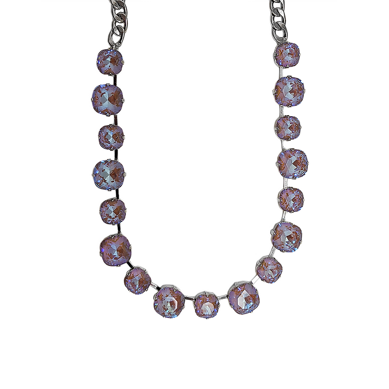 Small and Large Cushion Cut Necklace in Sun-Kissed "Twilight"