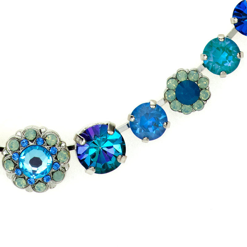 Mixed Cluster Necklace in "Serenity"