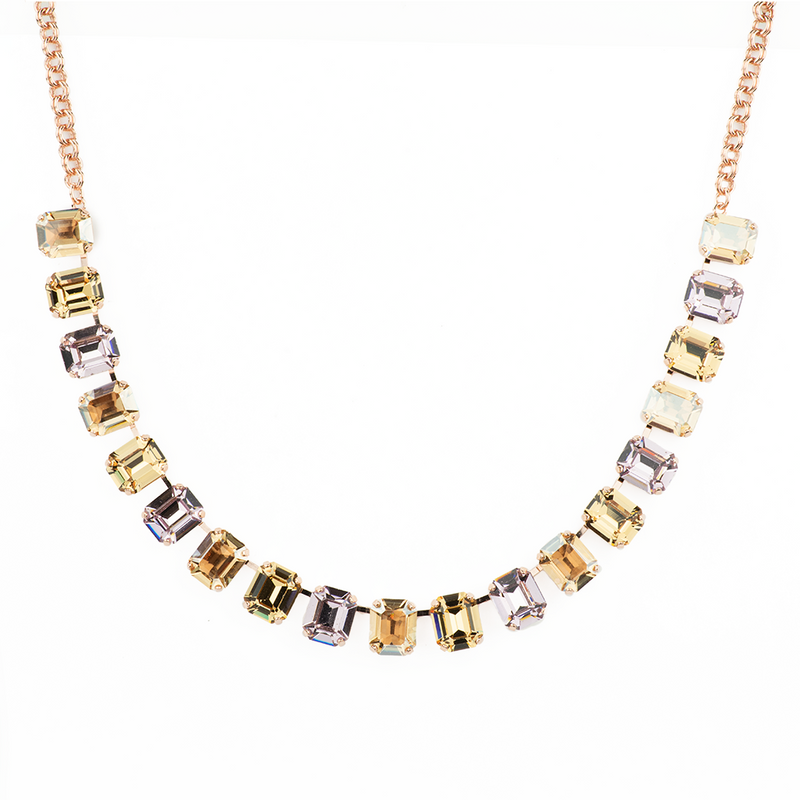 Emerald Cut Necklace in "Meadow Brown"