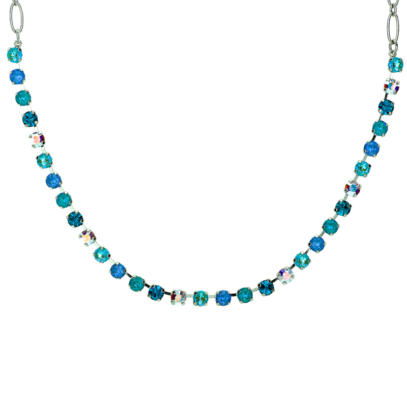 Petite Everyday Necklace in "Tranquil" - Rhodium