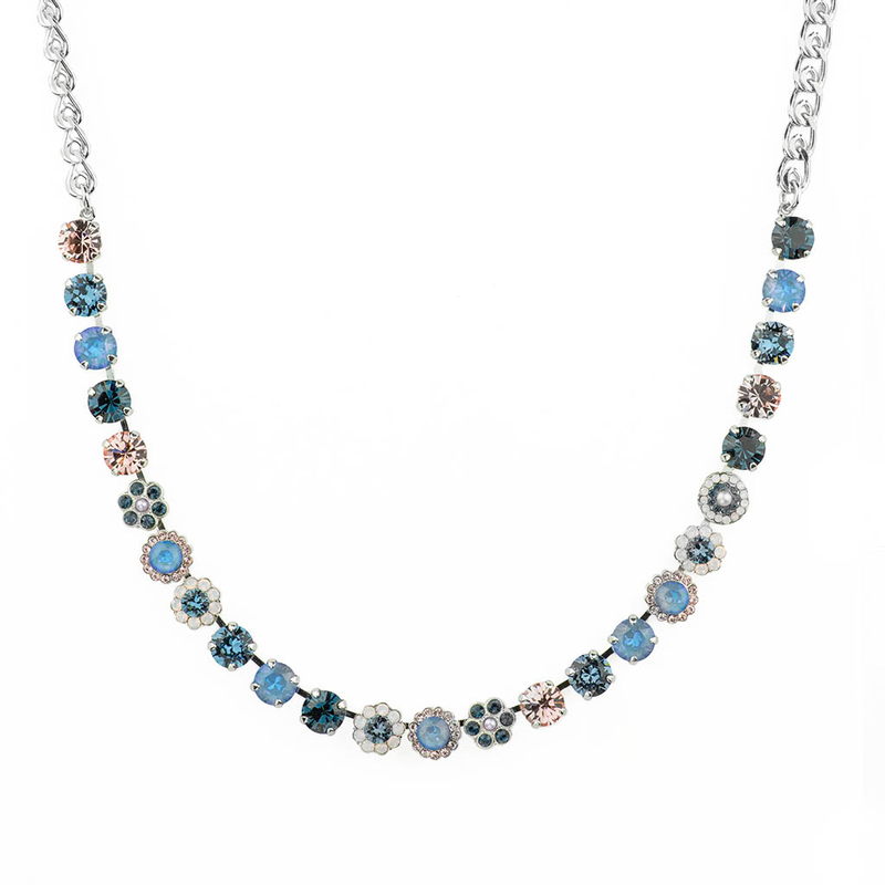 Rosette Necklace in "Blue Morpho"