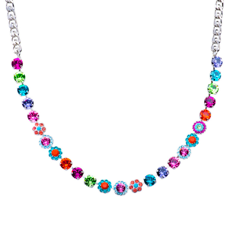 Must-Have Rosette Necklace in "Rainbow Sherbet"