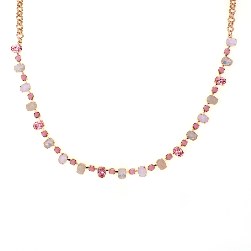 Oval and Round Necklace in "Love"