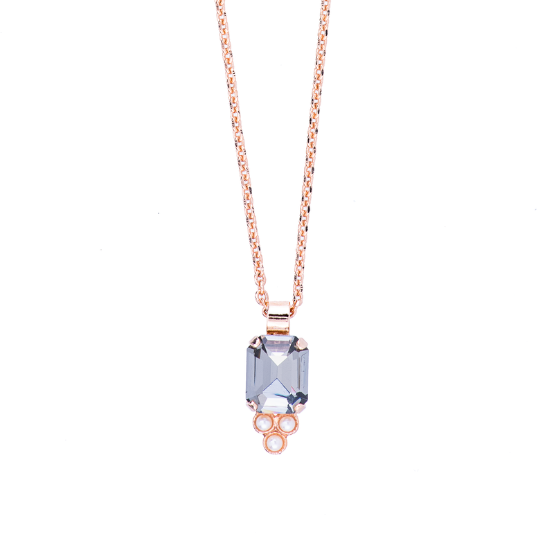 Petite Emerald Cut Pendant in "Earl Grey"