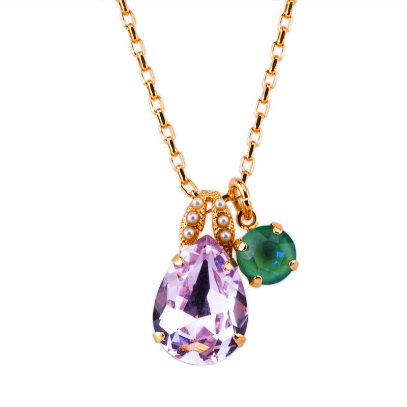 Double Stone Pear Pendant in "Enchanted"