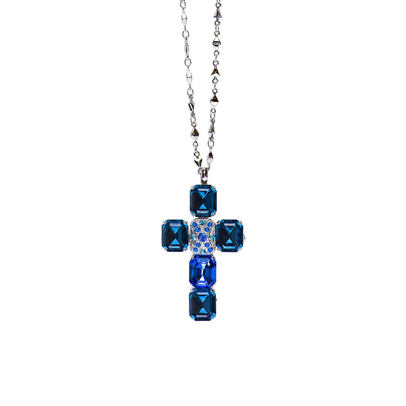 Lovable Emerald Cut Cross Pendant in "Sleepytime"