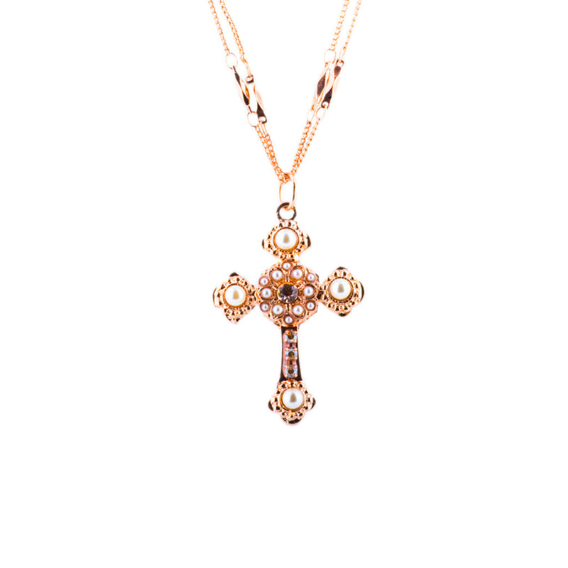 Flat Cross Pendant in "Cookie Dough"