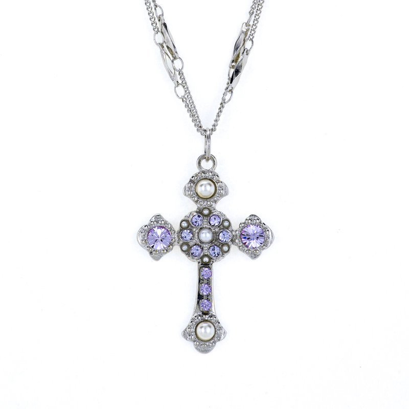 Flat Cross Pendant in "Romance"