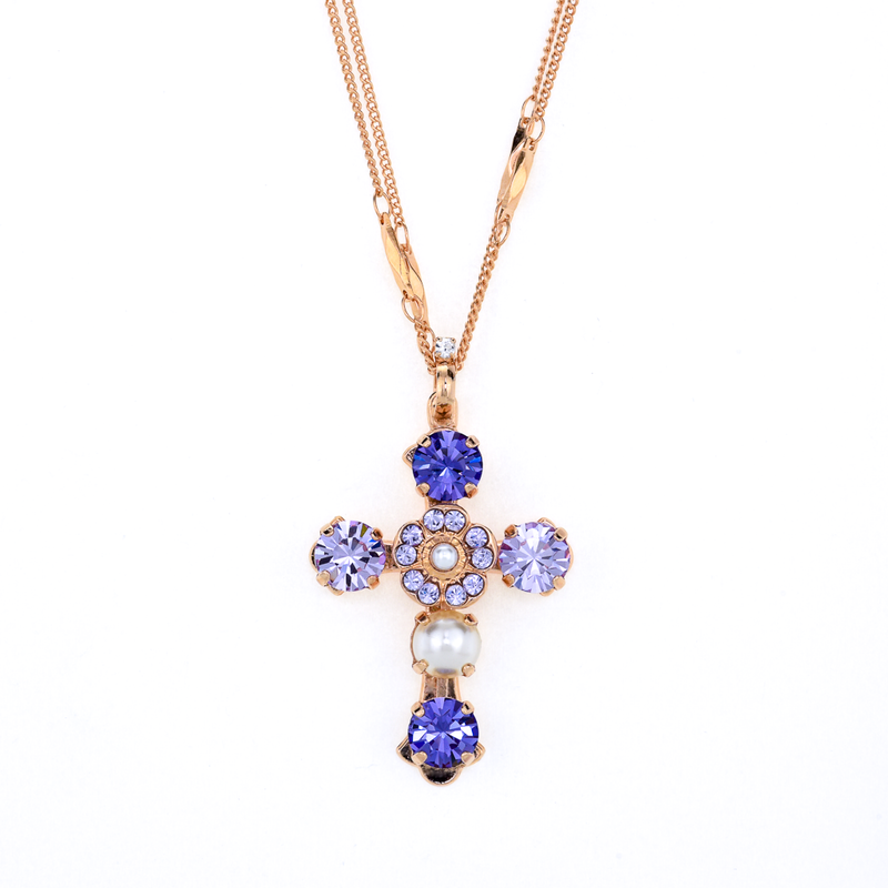 Flower Cross Pendant in "Romance"