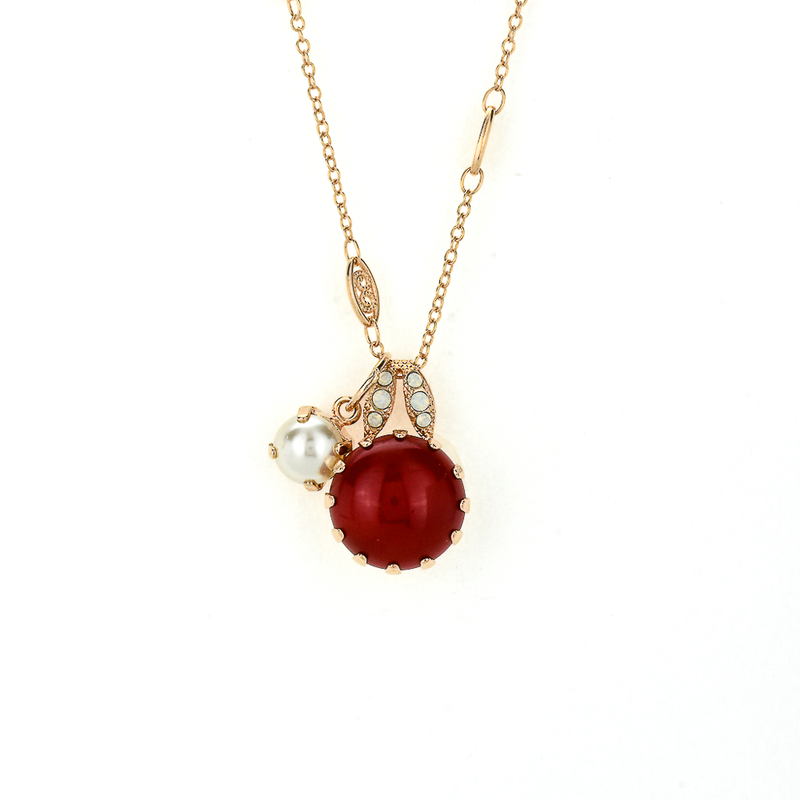 Extra Luxurious Double Stone Pendant in "Happiness"