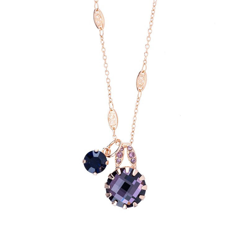 Extra Luxurious Double Stone Lovable Pendant in "Wildberry"