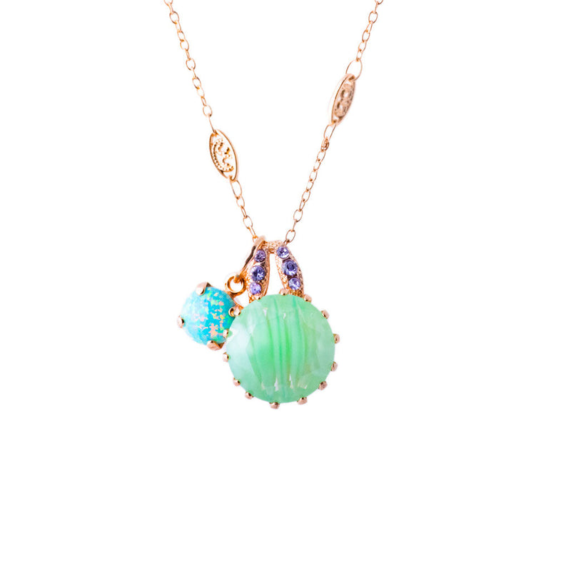 Extra Luxurious Double Stone Pendant in "Mint Chip"