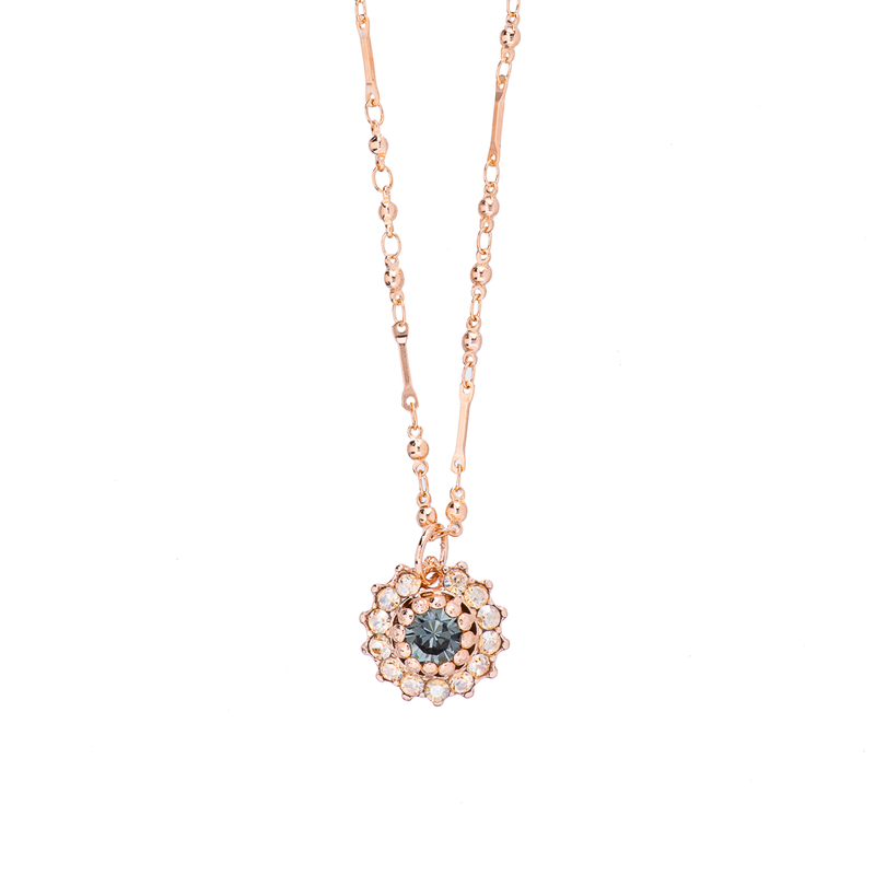 Must-Have Rosette Flower Pendant in "Early Grey"