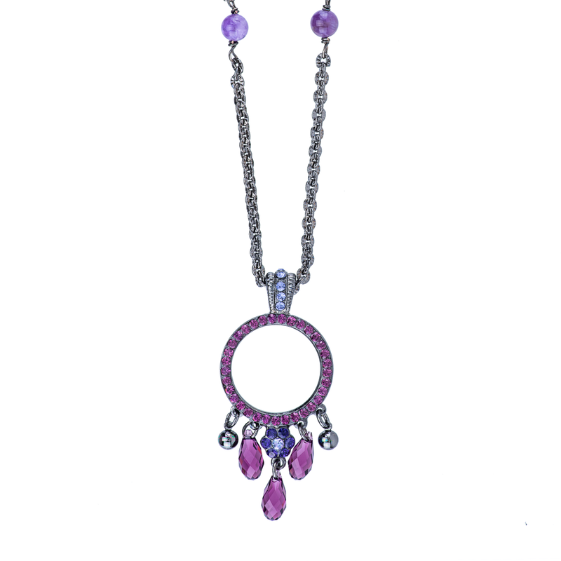 Circle Dangle Pendant in "Wildberry"