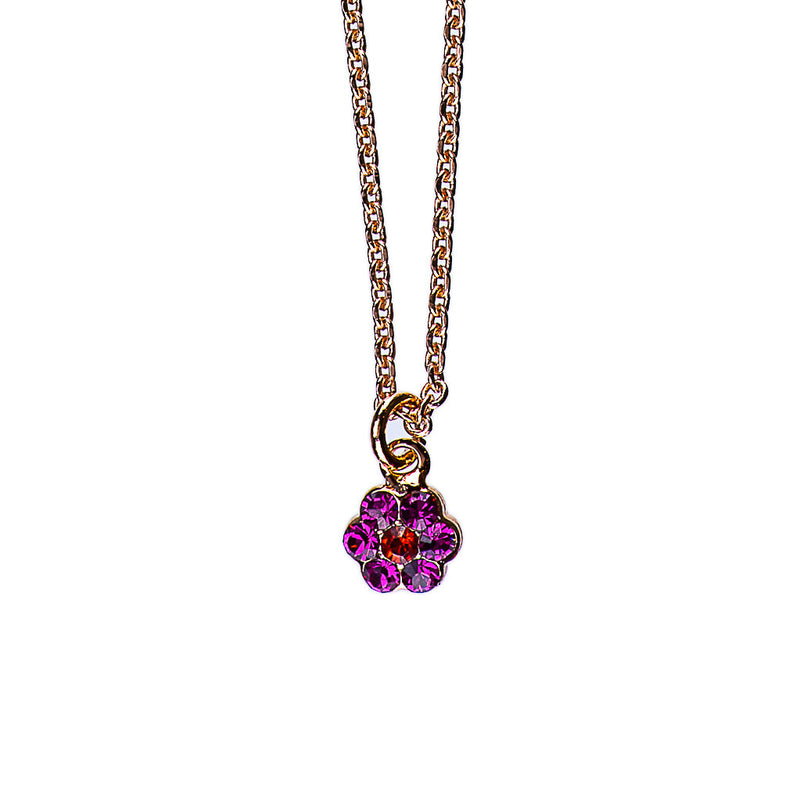 Petite Flower Pendant Necklace in "Hibiscus"