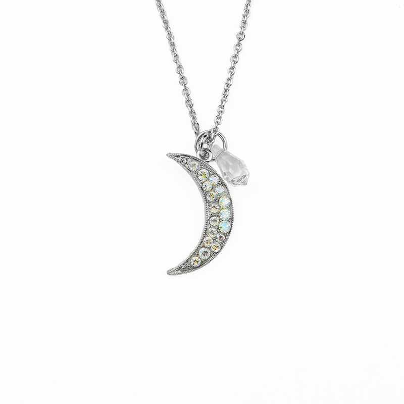 Crescent Moon Pendant in "Crystal Moonlight"