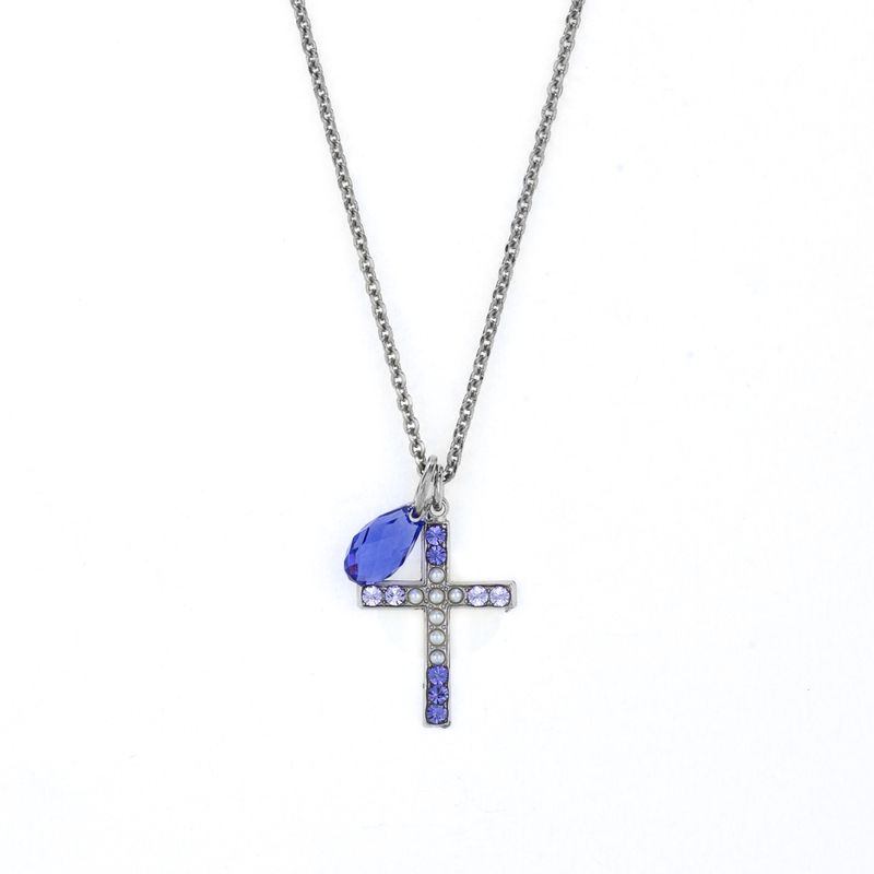 Petite Cross Pendant in "Romance"