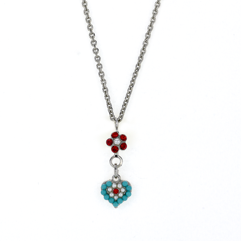 Flower Heart Pendant in "Happiness"