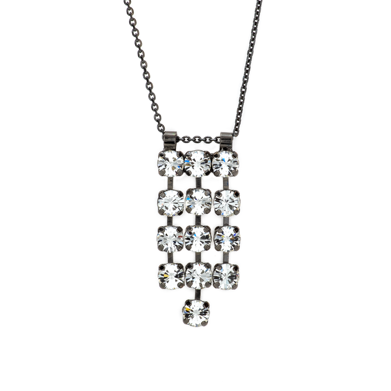 Petite Three Row Pendant in "Crystal Moonlight"