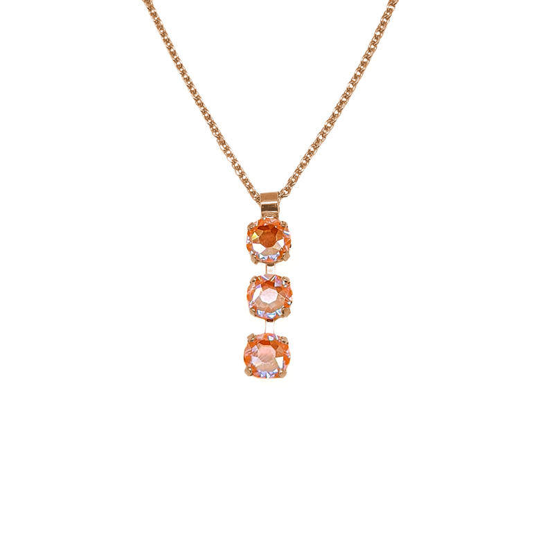 Three Stone Pendant in Sun-Kissed "Peach"