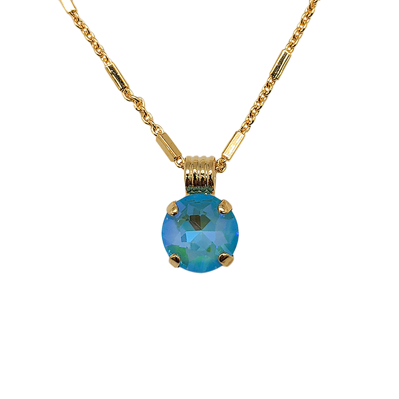 Lovable Single Stone Pendant in Sun-Kissed "Aqua"