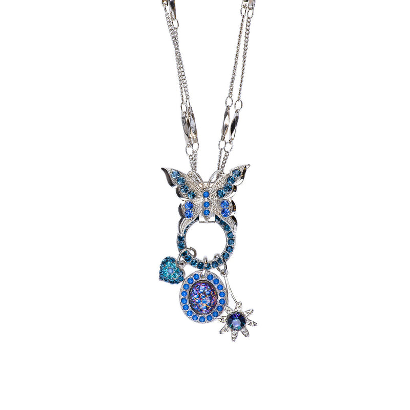 Open Circle Butterfly Charm Pendant in "Sleepytime"