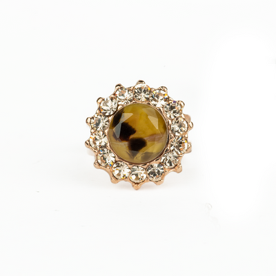 Extra Luxurious Rosette Ring in "Meadow Brown"