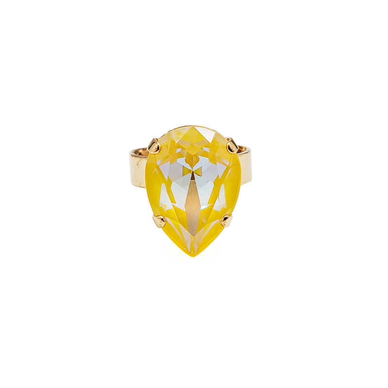 Pear Adjustable Ring Sun-Kissed "Sunshine"