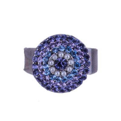 Extra Luxurious Pavé Ring in "Electric Blue"
