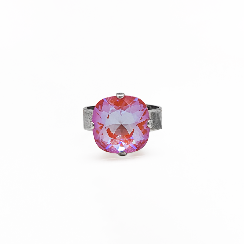 Cushion Cut Adjustable Ring in Sun-Kissed "Sunset"