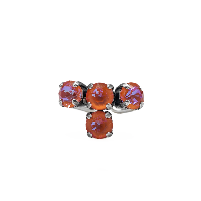 Four Stone Adjustable Ring in Sun-Kissed "Sunset"
