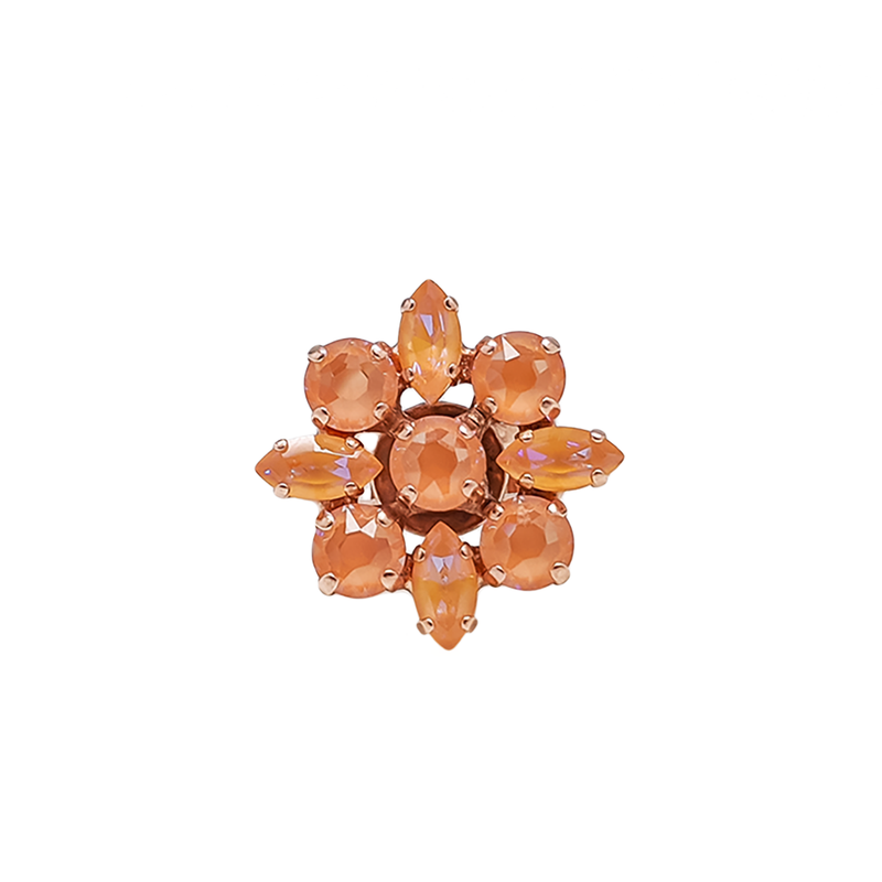 Marquise and Round Adjustable Ring Sun-Kissed "Peach"