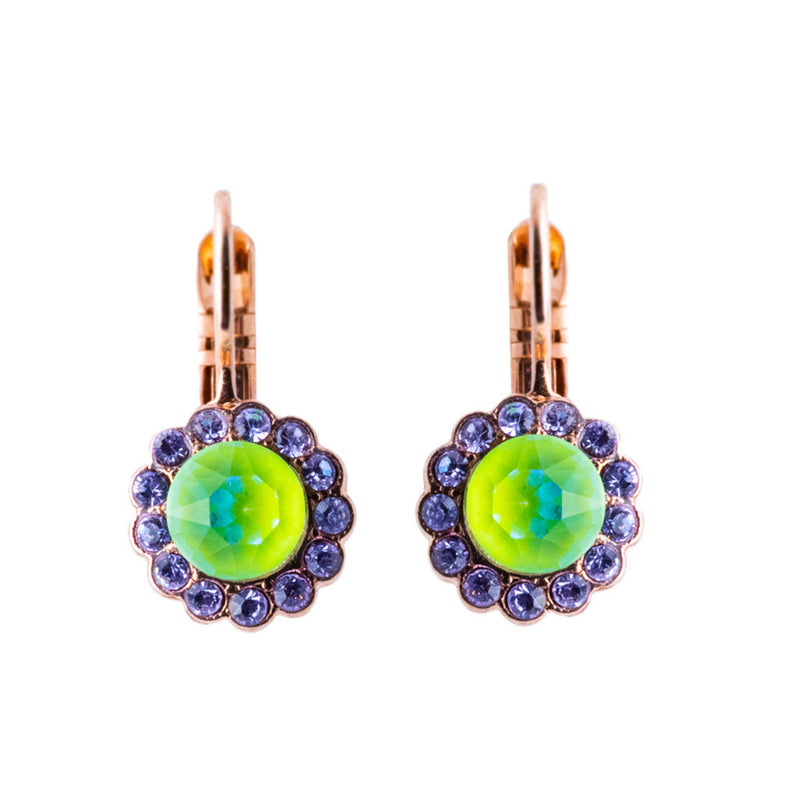 Must-Have Rosette Leverback Earrings in "Mint Chip"