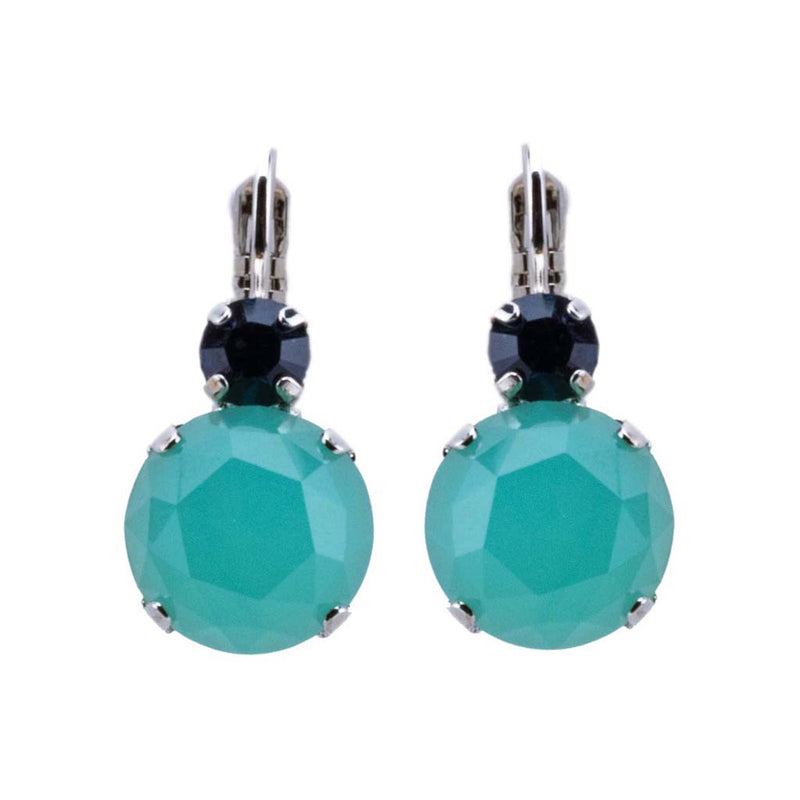 Rivoli Double Stone Leverback Earrings in "Fairytale"