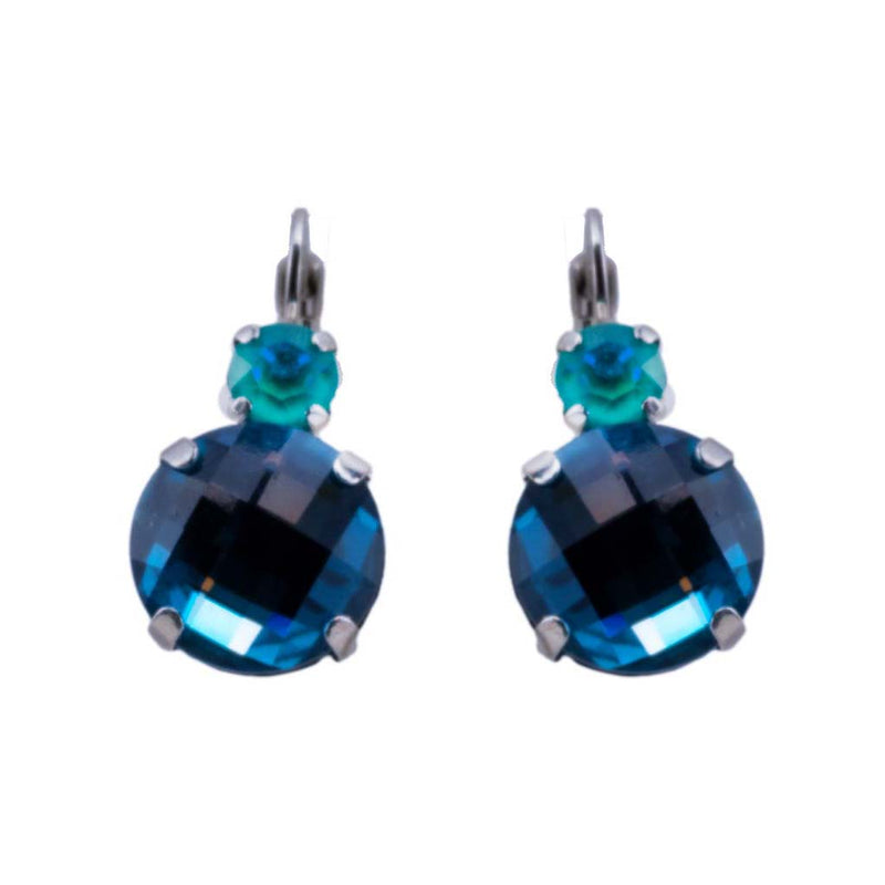 Extra Luxurious Double Stone Leverback Earrings in "Fairytale"